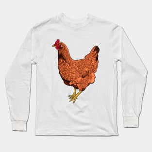 Rhode Island Red Chicken Long Sleeve T-Shirt